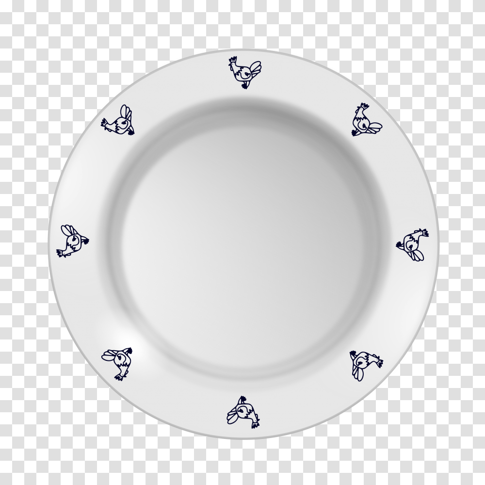 Plate With Chicken Pattern Icons, Meal, Food, Dish, Porcelain Transparent Png