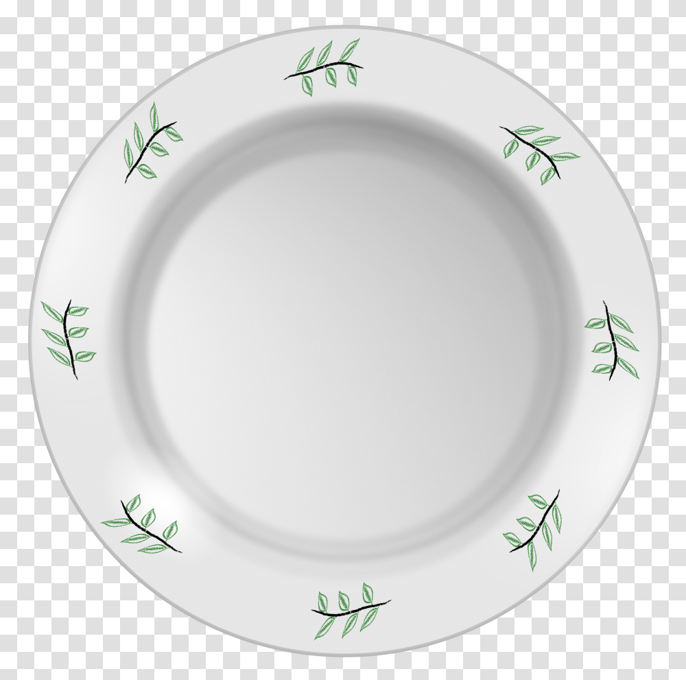 Plate With Leaf Pattern Clip Arts Plato, Dish, Meal, Food, Porcelain Transparent Png