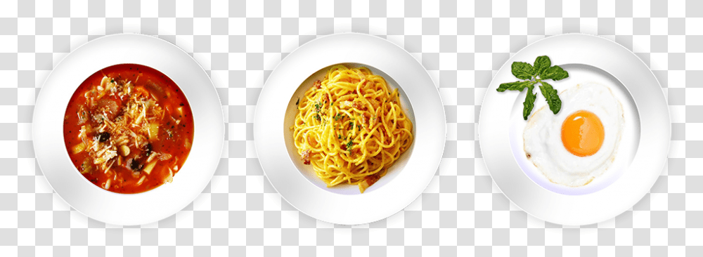 Plates, Spaghetti, Pasta, Food, Egg Transparent Png