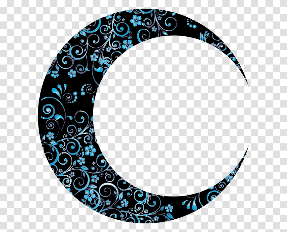 Plateturquoisevisual Arts Crescent Moon Art, Floral Design, Pattern Transparent Png