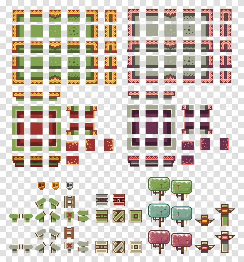 Platformer Game Tile Set, Pac Man, Urban, Electronic Chip, Hardware Transparent Png