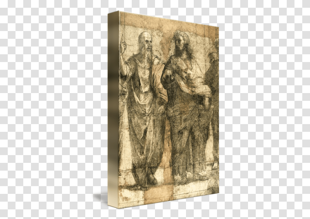 Platon And Aristotle By Carving, Painting, Art, Archaeology Transparent Png