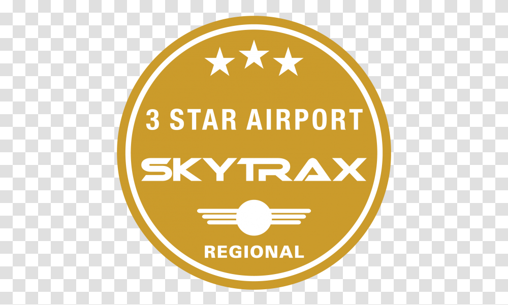 Platov International Airport Certified As A 5 Star Regional Skytrax 4 Star Airlines, Gold, Symbol, Logo, Outdoors Transparent Png