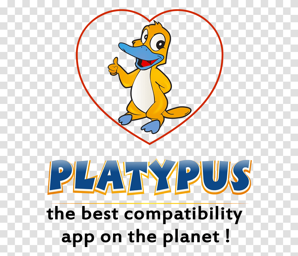 Platypus Cartoon, Poster, Advertisement, Animal, Mammal Transparent Png