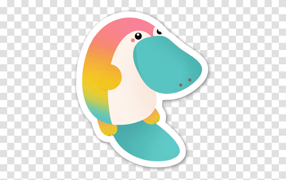 Platypus Stickerapp Cartoon, Bird, Animal, Rattle Transparent Png