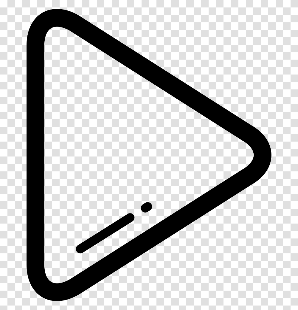 Play Arrow Triangle Outline Pointing To Right Triangle Play Icon Transparent Png
