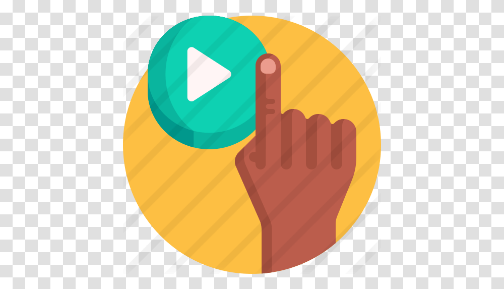 Play Button Circle, Hand, Sweets, Food, Confectionery Transparent Png