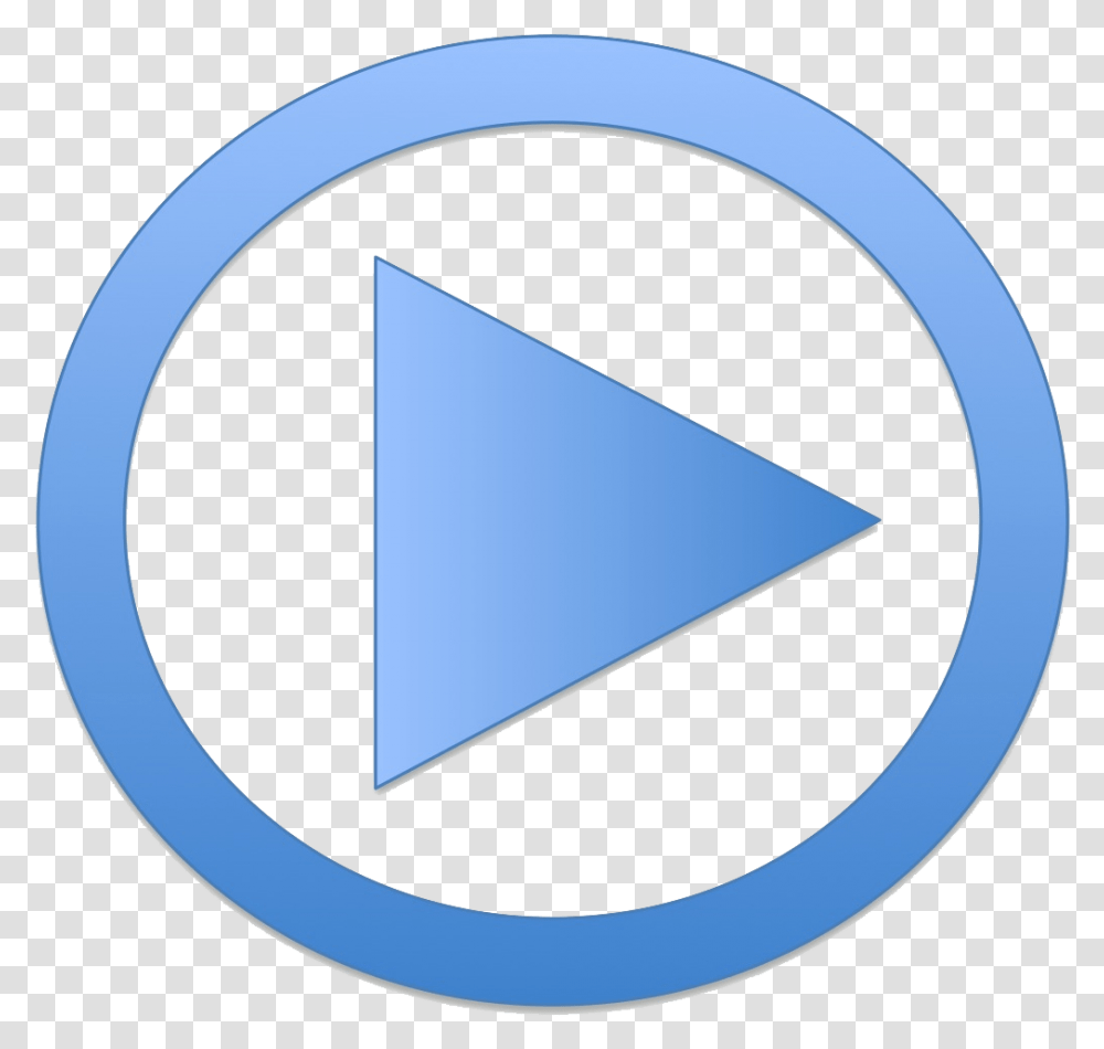Play Button Image Blue Play Button, Triangle Transparent Png