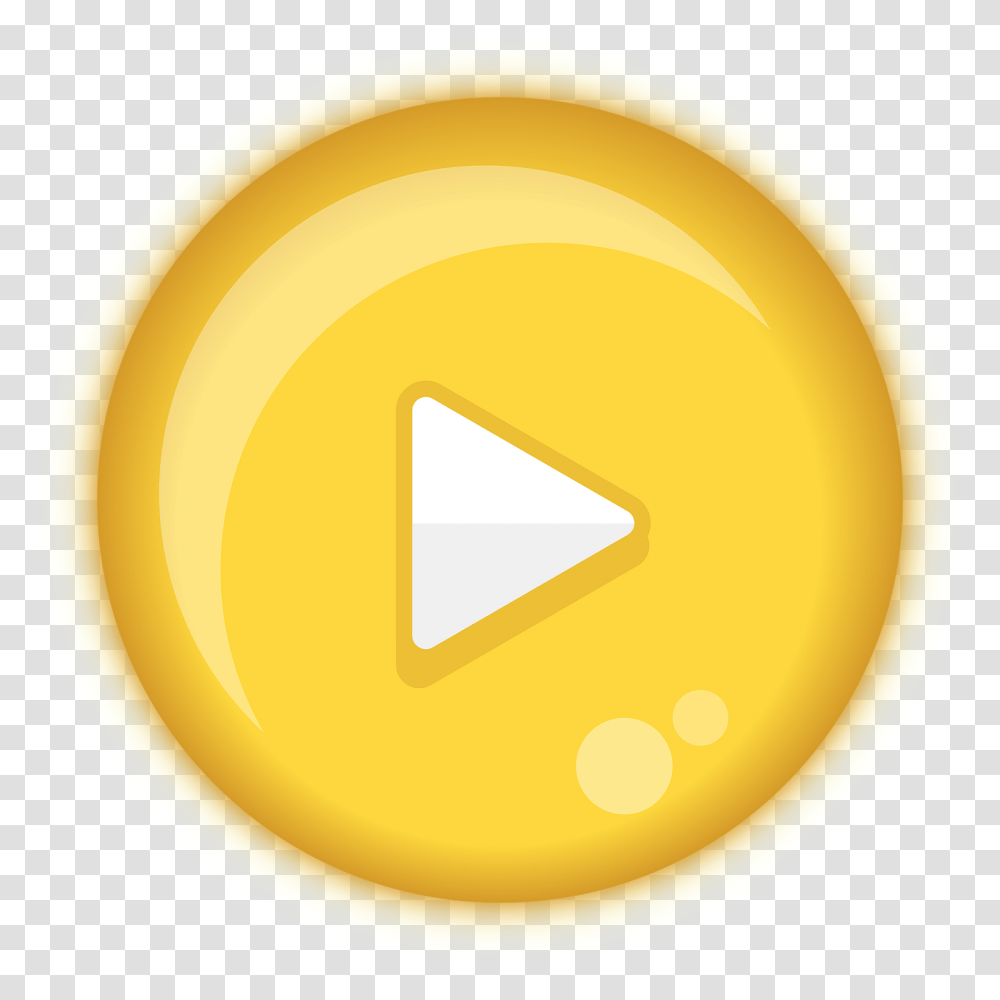 Play Button Yellow Free Image On Pixabay Circle, Logo, Symbol, Trademark, Food Transparent Png