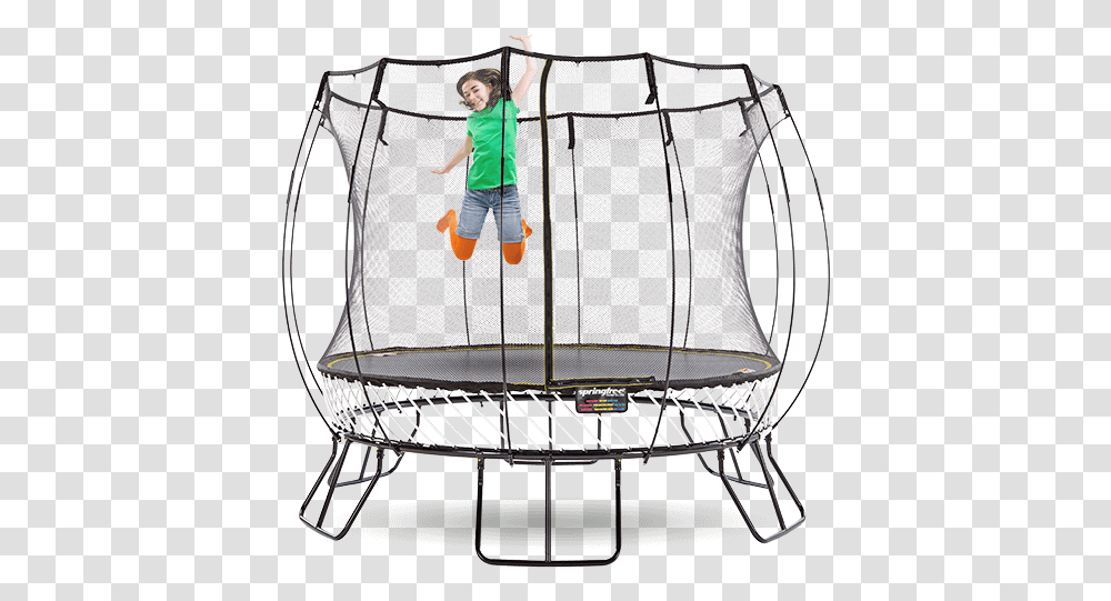 Play Clipart Free Springfree Trampoline With Basketball Hoop, Person, Human, Tent, Crib Transparent Png