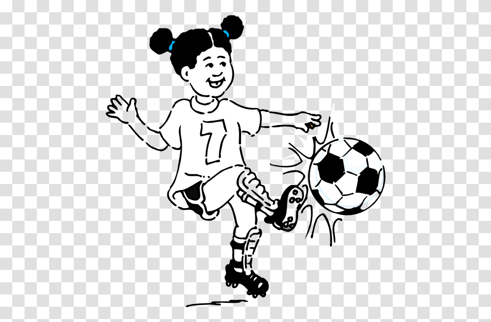 Play Football Clipart Black And White Kick A Ball Clipart Black And White, Person, Stencil, Face, Female Transparent Png