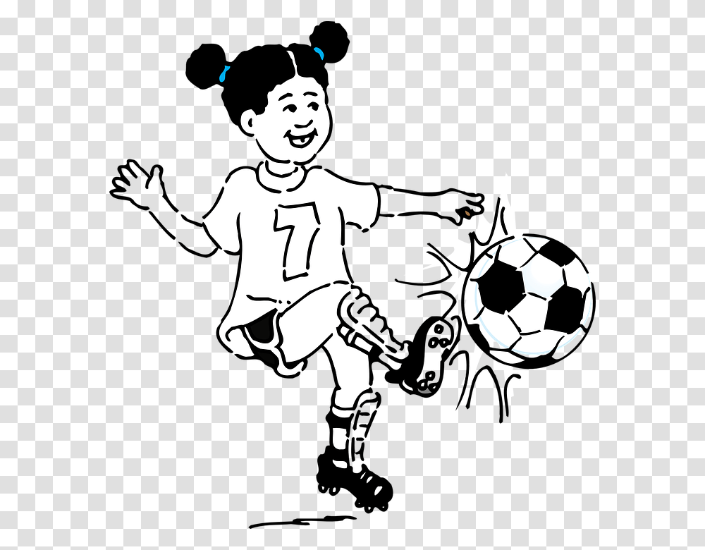 Play Football Clipart Black And White, Stencil, Person, Face, Hand Transparent Png