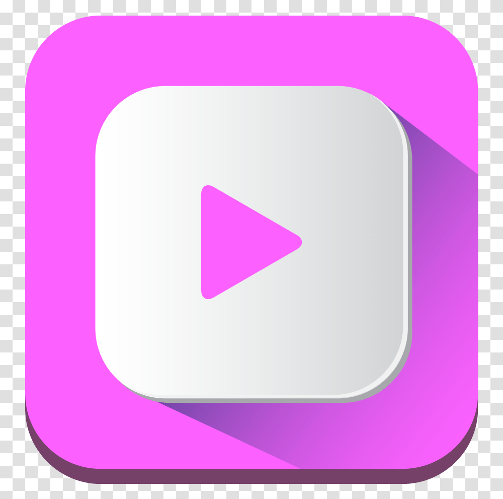 Play Icon Play Button Pink, Triangle, Label, Logo Transparent Png