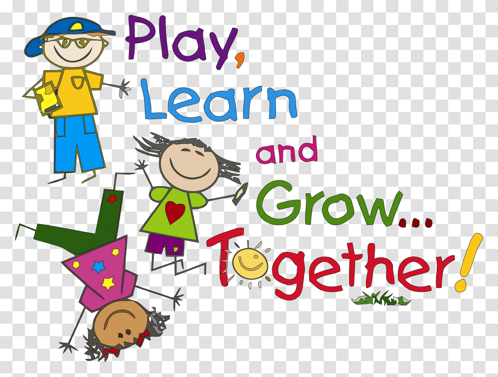 Play Learn And Grow Together Kids Clipart Kindergarten Clipart, Poster, Advertisement, Flyer, Paper Transparent Png