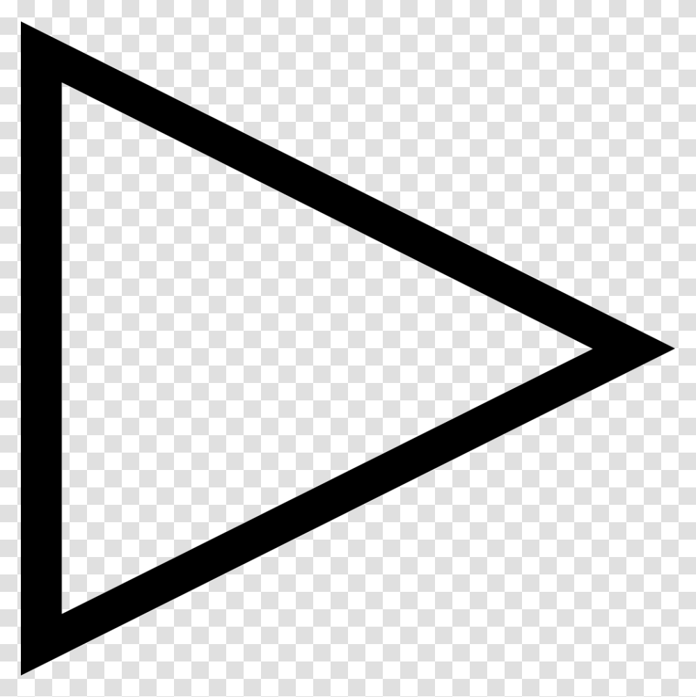 Play Right Arrow Triangle Outline Icon Free Download Transparent Png