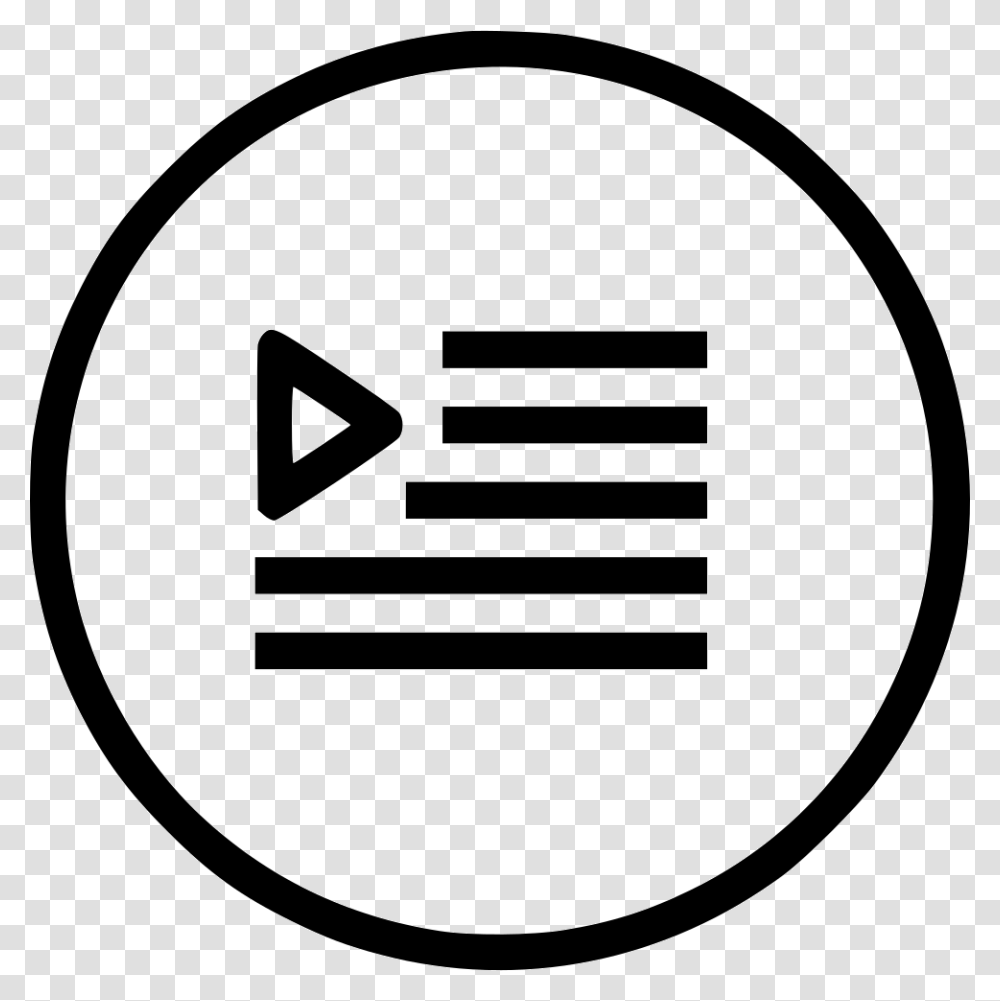 Play Video Playlist Icon With Circle, Sign, Rug Transparent Png