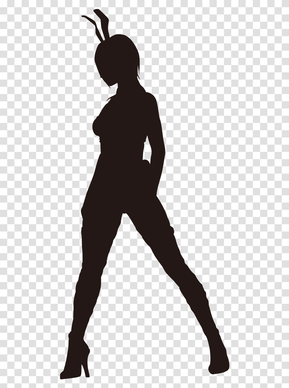 Playboy Bunny Girl Silhouette, Person, Suit, Overcoat Transparent Png