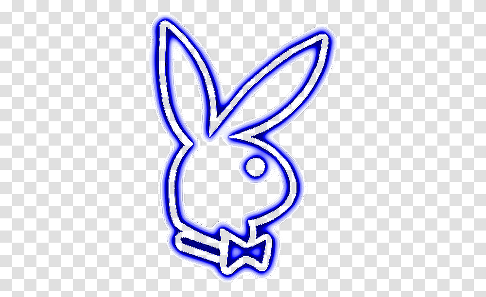 Playboy Bunny Playboybunny Snapchat Neon Blue Glowing, Purple, Light Transparent Png
