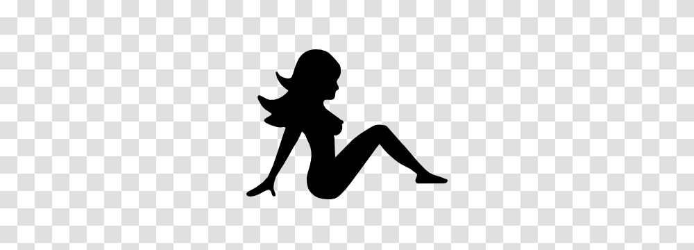 Playboy Bunny Sticker, Silhouette, Person, Human, Kneeling Transparent Png