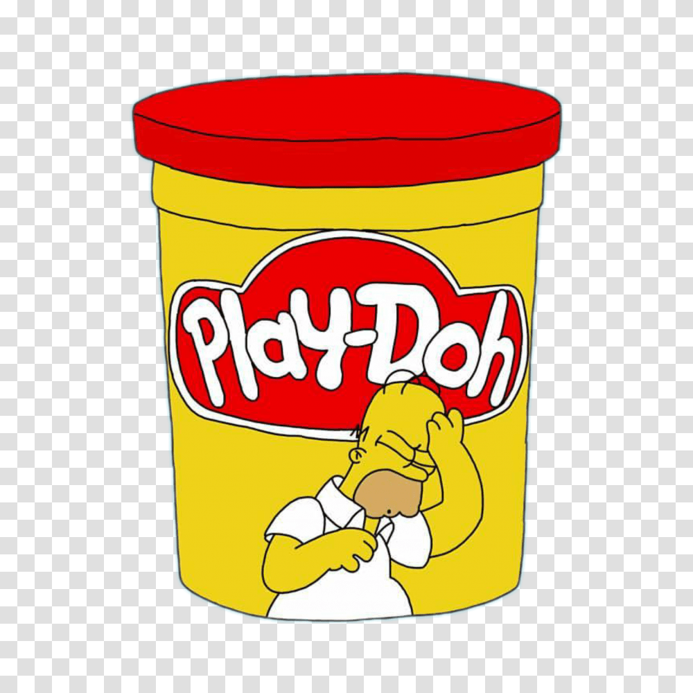 Playdoh Homer Homersimpson Kidtoy, Food, Ketchup, Dessert, Cream Transparent Png