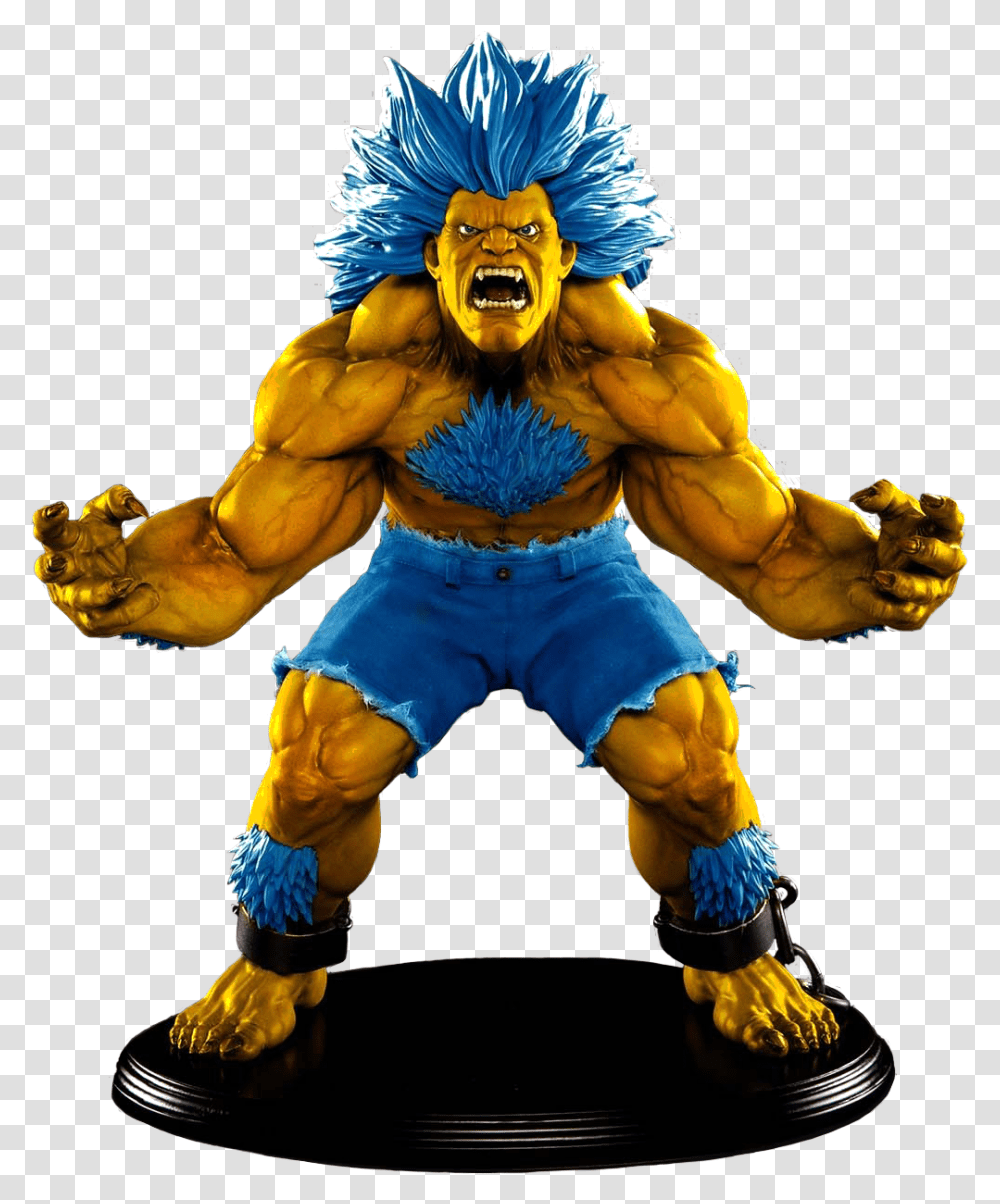 Player 2 Exclusive Blanka 14 Scale Statue Street Fighter 2 Dhalsim Statue, Person, Toy, Costume, Figurine Transparent Png