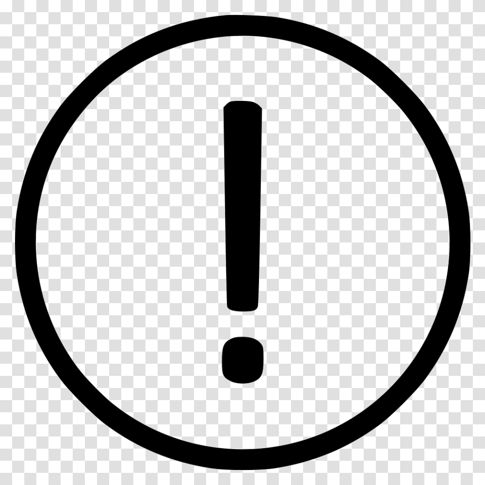 Player Attention Warning Ui Error Message Exclamation Mark Symbol Svg, Sign, Road Sign, Disk Transparent Png