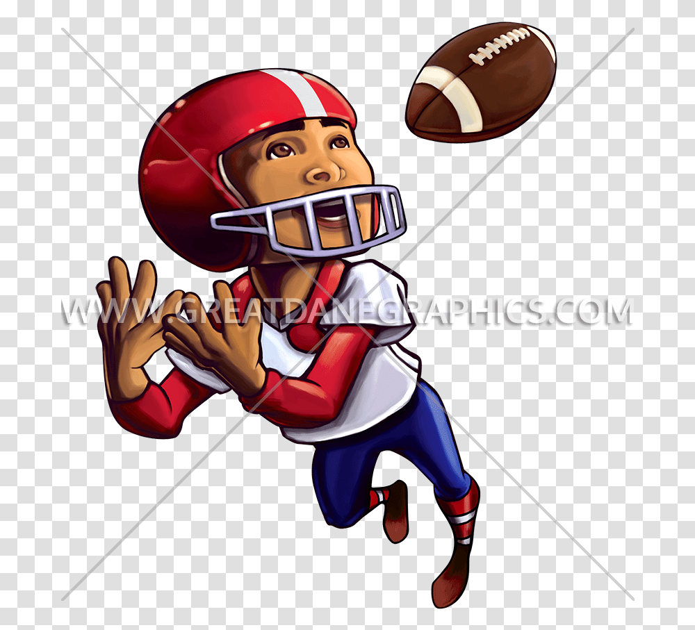 Player Catching Football Svg American Football Cartoon, Person, People, Helmet Transparent Png