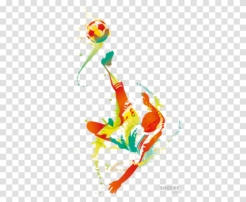Player Football Footballer Template Kick Free Hq Football Player Painted, Floral Design, Pattern Transparent Png