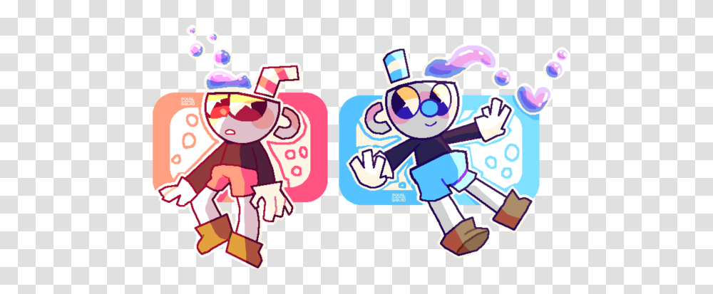 Player One And Player Two Cuphead Bubble Boy Deal, Hand Transparent Png