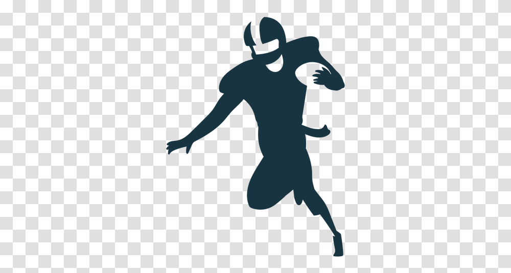 Player Running Ball Outfit Helmet Football Silhouette Illustration, Mammal, Animal, Wildlife, Alien Transparent Png