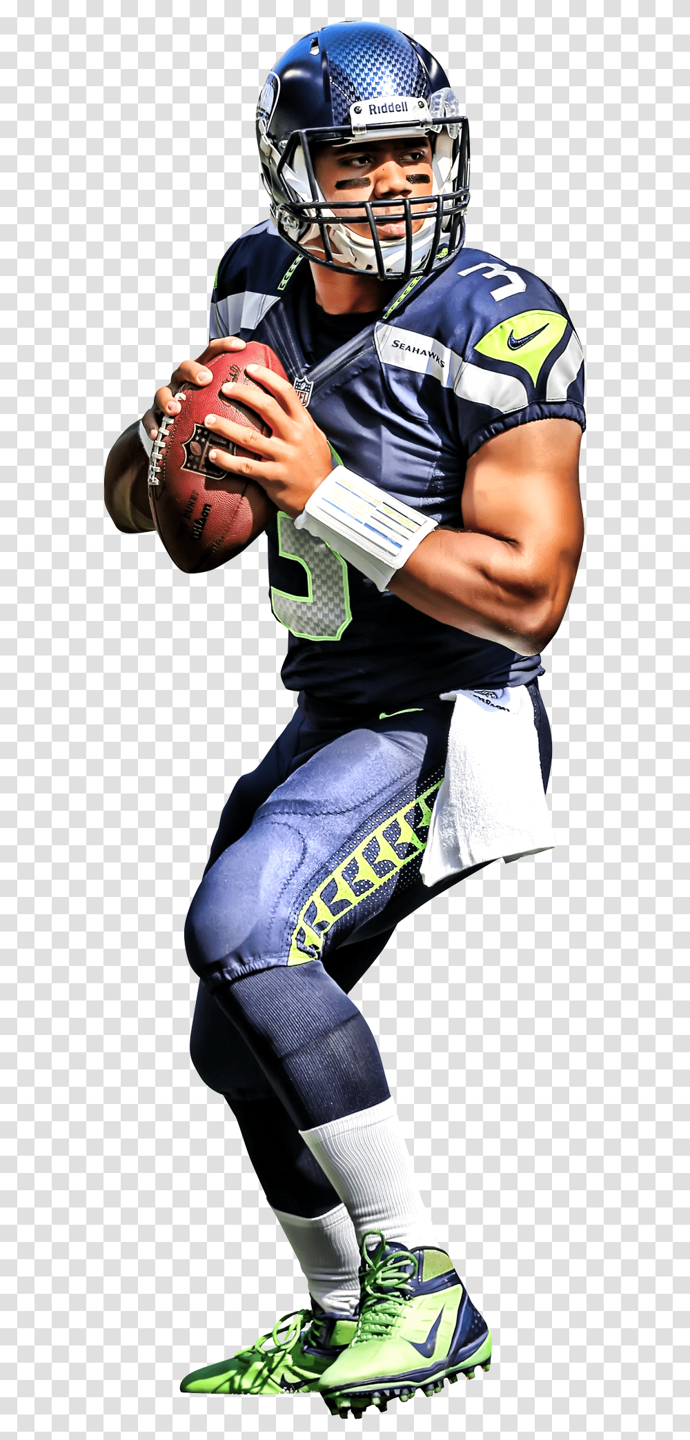 Player Russell Wilson Background, Helmet, Person, People Transparent Png