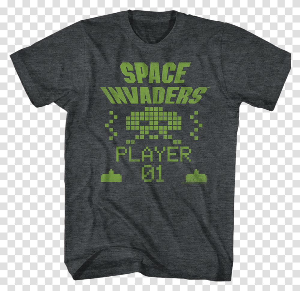 Player Space Invaders T Shirt Space Invaders, Apparel, T-Shirt Transparent Png