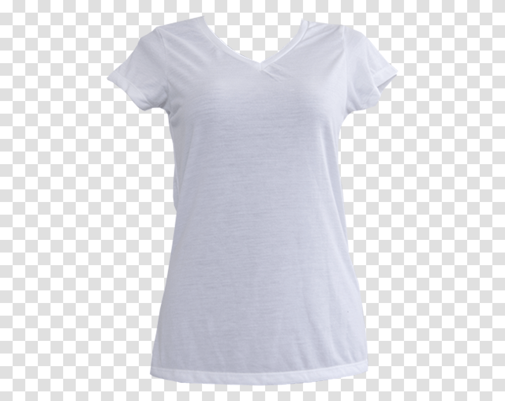 Playera Blanca Playera Cuello V Mujer, Apparel, T-Shirt, Sleeve Transparent Png