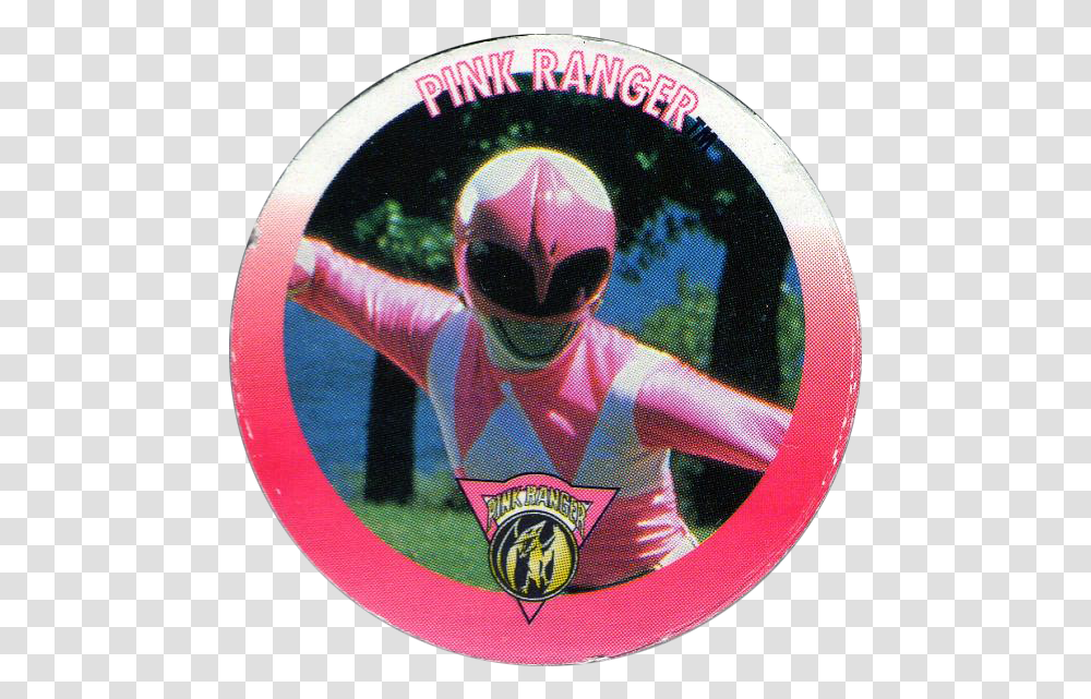 Players Biscuits Power Rangers Pink Ranger Pink Power Ranger Round, Logo, Trademark, Person Transparent Png