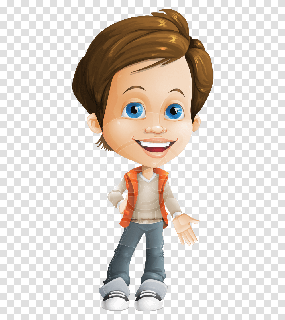 Playful Boy Cartoon Vector Character Aka Richie In Cartoon Playful Boy, Doll, Toy, Person, Human Transparent Png