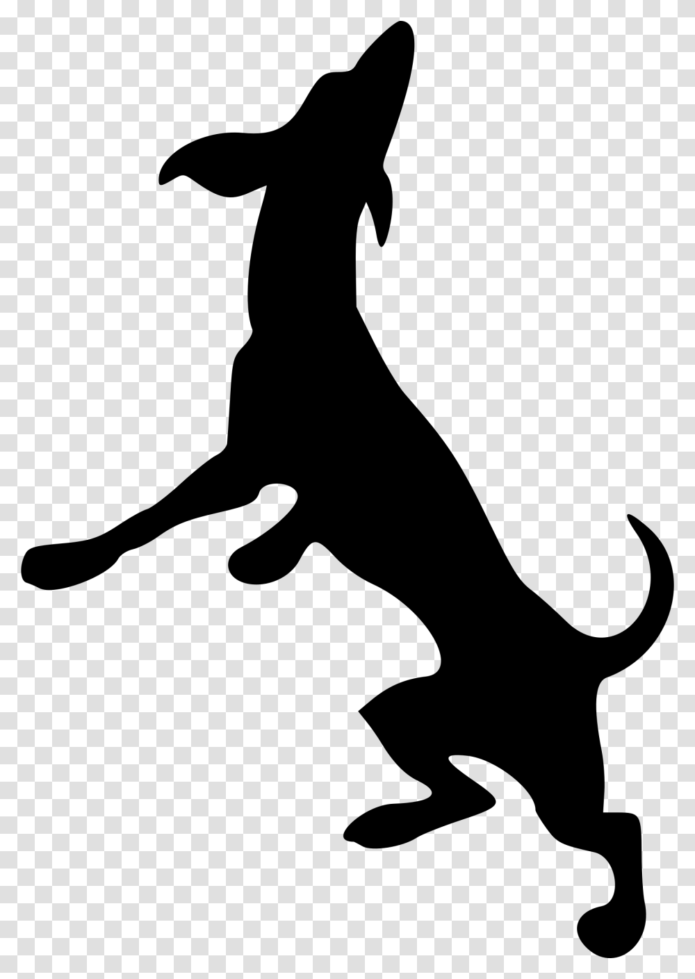 Playful Dog Silhouette Vector Clipart Image, Gray, World Of Warcraft Transparent Png