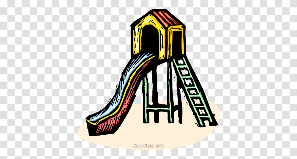 Playhouse Royalty Free Vector Clip Art Illustration, Slide, Toy, Play Area, Playground Transparent Png