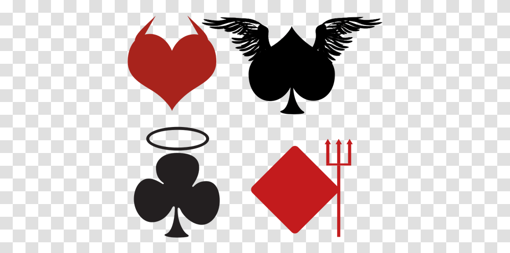Playing Card Signs Angelic And Devilish Vector Illustration Transparent Png