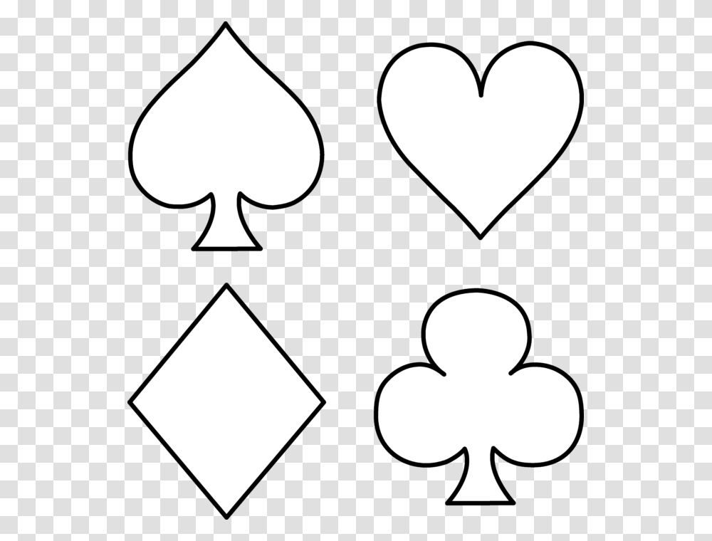 Playing Card Suits Lineart Clip Art, Stencil, Lamp, Silhouette Transparent Png
