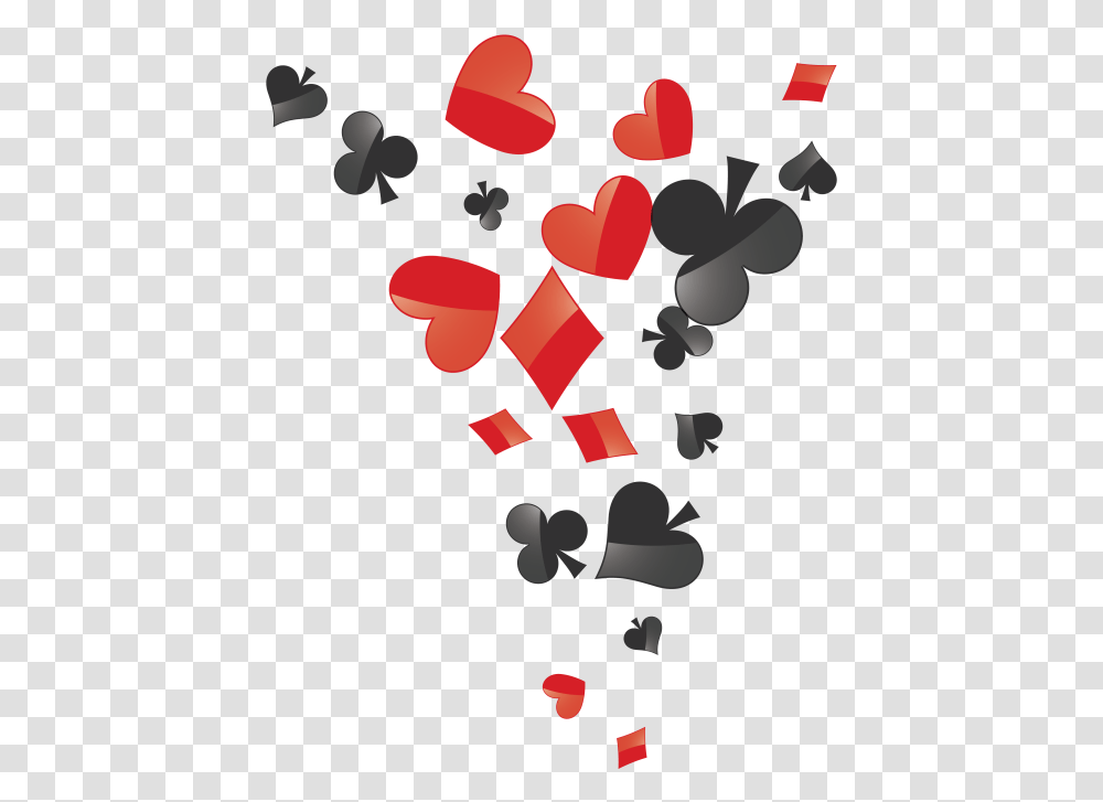 Playing Card Suits Playing Cards Clipart, Paper, Confetti, Heart, Petal Transparent Png
