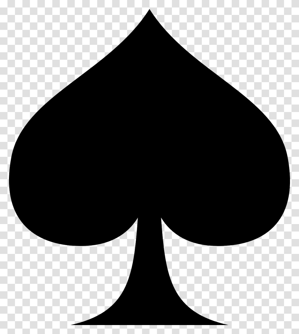 Playing Card Suits Spades Clip Art, Silhouette, Stencil Transparent Png