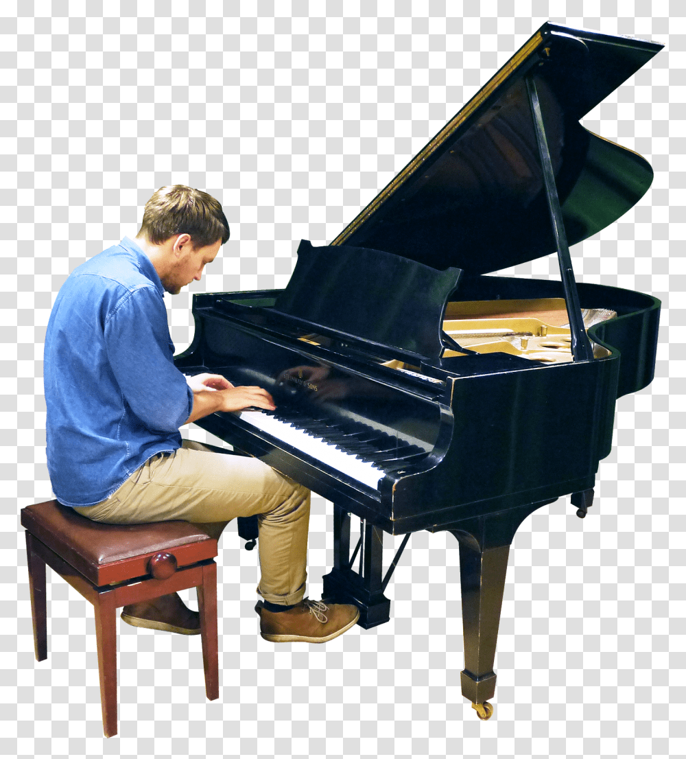 Playing Grand Piano Image Person Playing Piano, Human, Leisure Activities, Musical Instrument, Performer Transparent Png