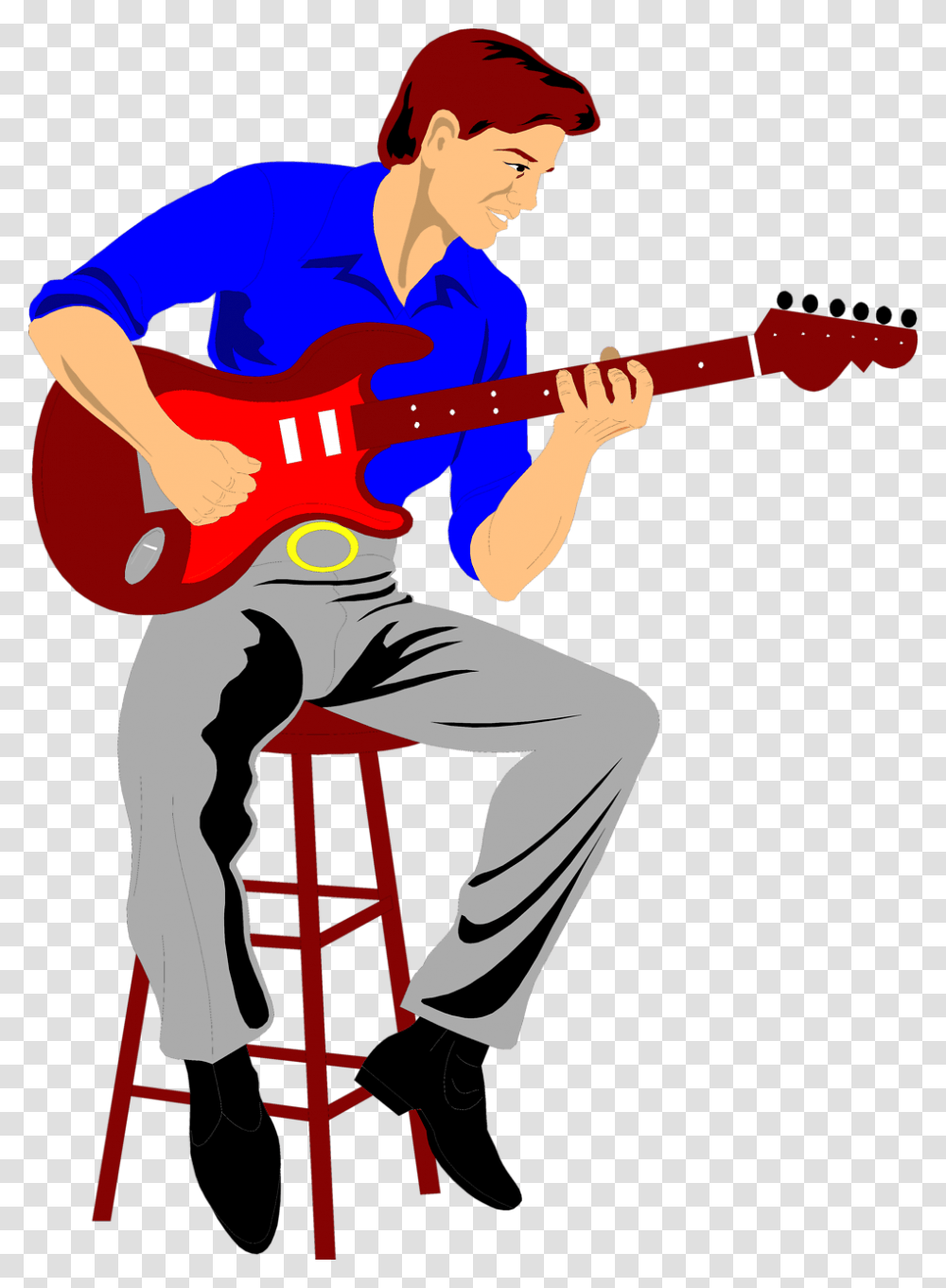 Playing Guitar Clip Art, Leisure Activities, Musical Instrument, Person, Human Transparent Png