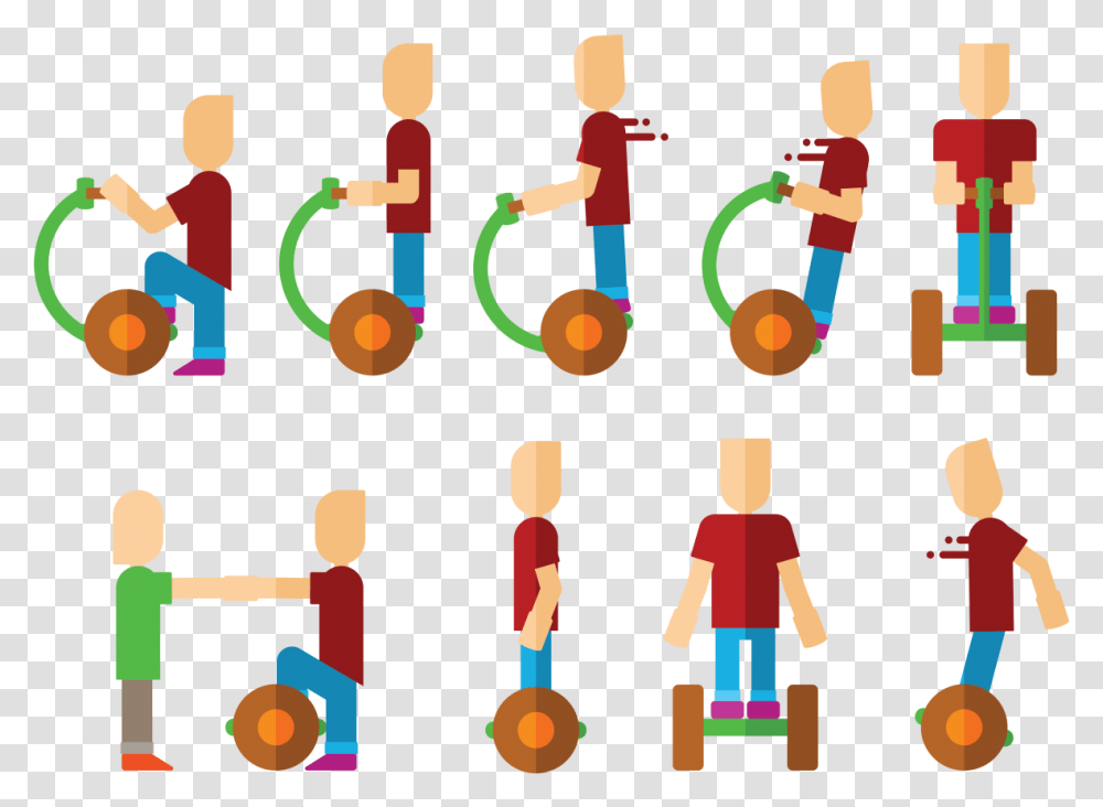 Playing Segway Vector, Alphabet, Number Transparent Png