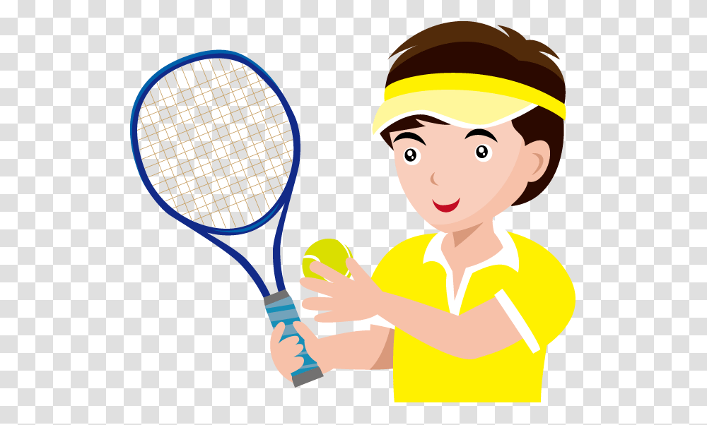 Playing Tennis Clipart, Person, Human, Racket, Tennis Racket Transparent Png