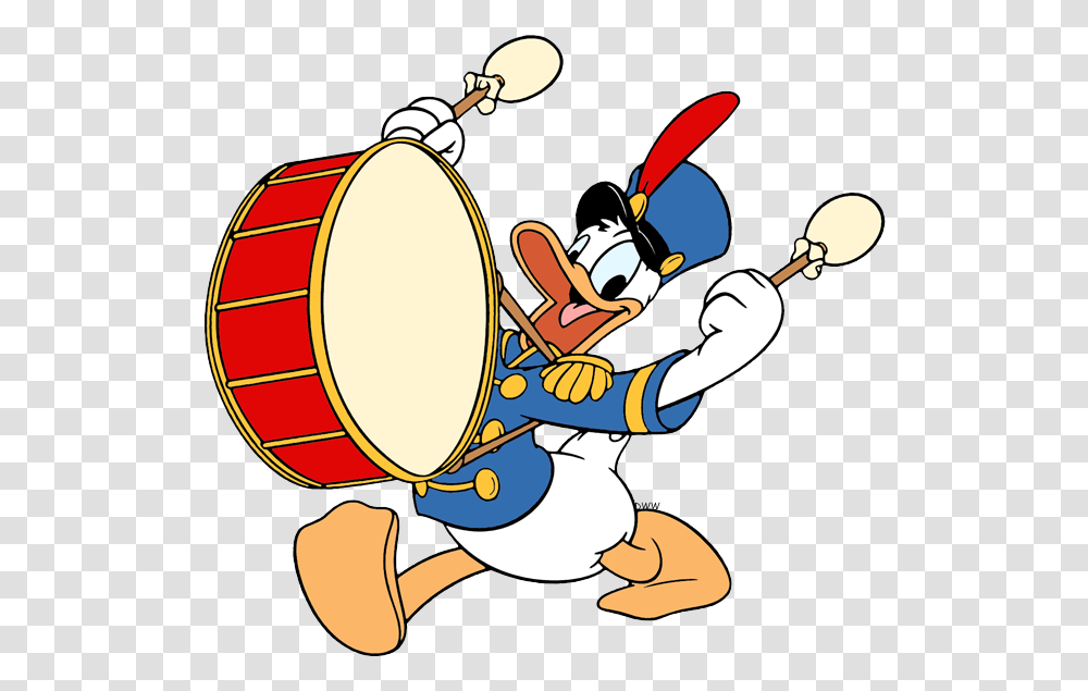 Playing The Drum In A Marching Band Donald Duck Marching Band, Percussion, Musical Instrument, Dynamite, Bomb Transparent Png