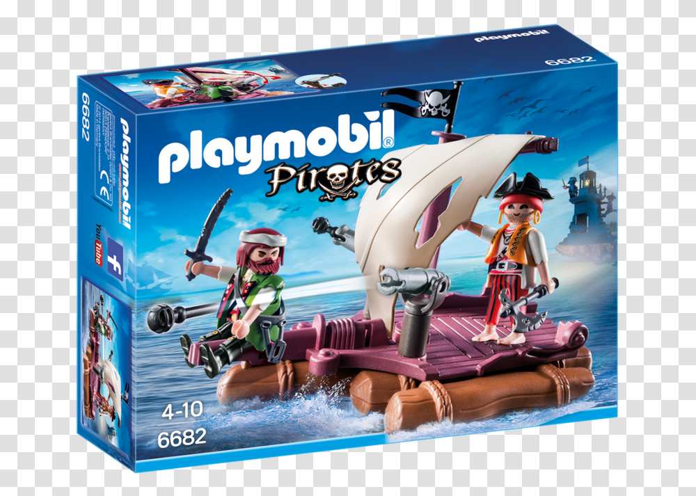Playmobil 6682 Pirates Pirate Raft Image 1 Playmobil, Person, Human, Robot, Machine Transparent Png