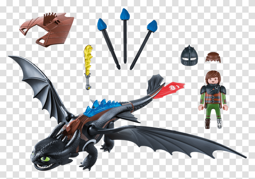 Playmobil 9246 Dragons Hiccup Toothless Playmobil, Person, Human, Duel Transparent Png