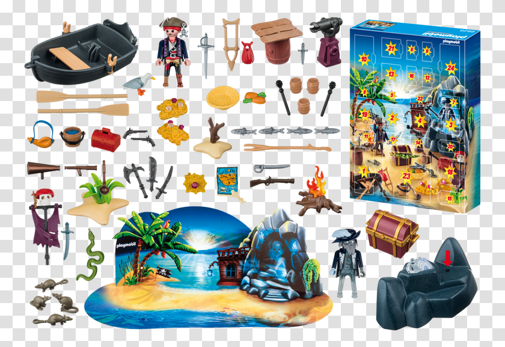 Playmobil Advent Calendar Secret Pirates Treasure, Person, Bazaar, Market Transparent Png