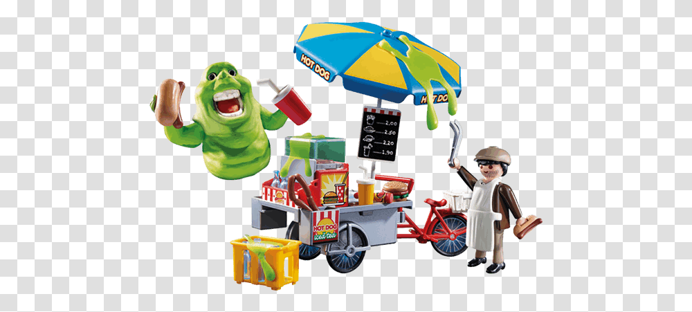 Playmobil Ghostbusters Hot Dog Stand, Person, Human, Toy, Tricycle Transparent Png